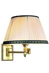 Hermitage adjustable bedside table lamp in polished brass. Estro. 