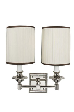 Juliette classic chrome 2-light wall light. Estro. 