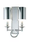 Juliette double wall light in chrome-plated metal. Estro. 