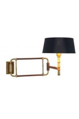 Kyoto classic articulated brass and leather bedside lamp. Estro. Kyoto classic articulated brass and leather bedside lamp. Estro.