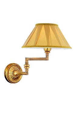 Wall lamp orientable bronze fluted pleated lampshade Deimos. Estro. 