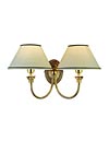 Principe double wall lamp in polished bronze with oval base. Estro. 