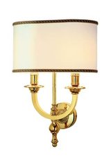 Regency two-light polished bronze sconce. Estro. Regency two-light polished bronze sconce. Estro.
