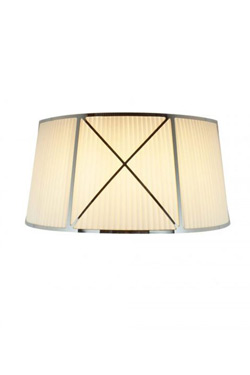 Small ivory pleated fabric wall light Panarea. Estro. 