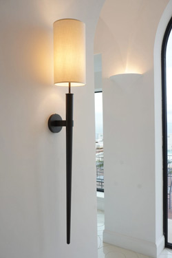 Very large bronze torch wall lamp Lucy. Estro. 