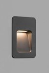 Nase rectangular outdoor recessed anthracite gray path light. Faro. 