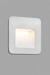 Nase small white recessed outdoor step light. Faro. 