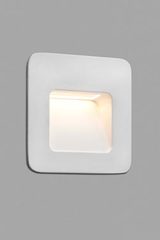 Nase small white recessed outdoor step light. Faro. 