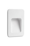 Nase white rectangular recessed outdoor step light. Faro. 