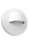 Outdoor white polycarbonate and LED lighting step light. Faro. 