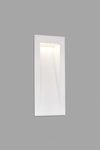 Recessed outdoor path light in white elongated rectangle. Faro. 