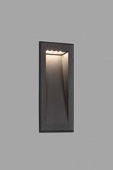 Recessed outdoor step light rectangle gray. Faro. 