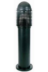 Verno large round black louvred exterior bollard . Faro. Verno large round black louvred exterior bollard . Faro.