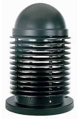 Verno small round black louvred exterior bollard . Faro. Verno small round black louvred exterior bollard . Faro.