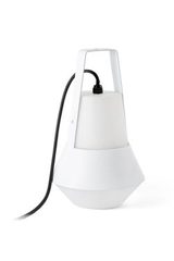 Cat outdoor portable lamp in white aluminum. Faro. Cat outdoor portable lamp in white aluminum. Faro.
