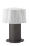 Gray aluminum garden lamp and pleated white glass. Faro. 