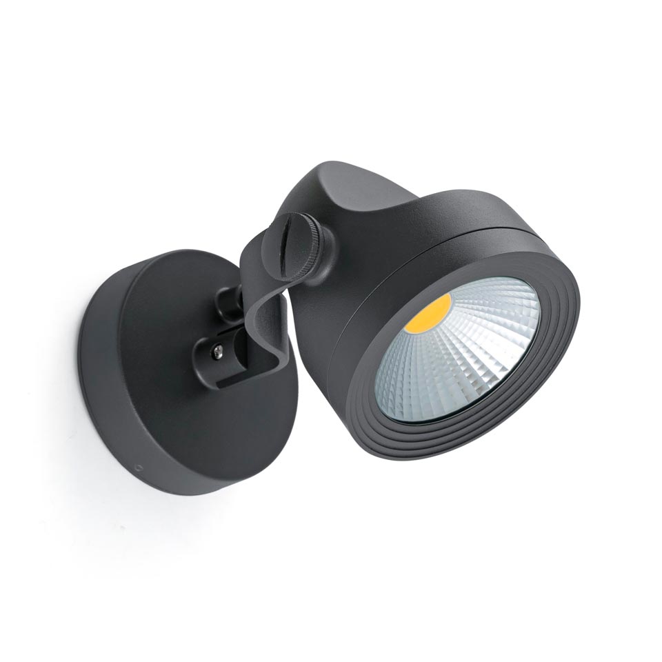 small black aluminum outdoor spot adjustable ip65 protection