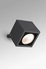 Large outdoor Dark gray square spot, powerful LED lighting. Faro. 
