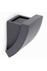 Proa curved dark grey aluminium exterior designer wall light . Faro. Proa curved dark grey aluminium exterior designer wall light . Faro.
