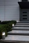 Small block gray cement exterior beacon. Faro. 