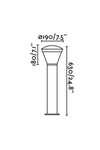 Shelby Dark Gray Aluminum Outdoor Beacon Large Model. Faro. 