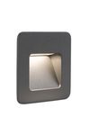 Nase small square dark gray outdoor path light. Faro. 