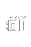 Nase white rectangular recessed outdoor step light. Faro. 