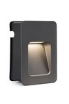 Nase rectangular outdoor recessed anthracite gray path light. Faro. 