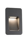 Nase rectangular outdoor recessed anthracite gray path light. Faro. 