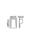 Outdoor Wide Recessed step light Dark Gray large Rectangle . Faro. 