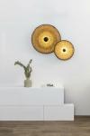 Applique ronde en rotin Costas 600 saillie 7cm. Faro. 
