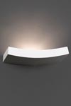 Eaco 3 long curved white plaster wall light. Faro. 