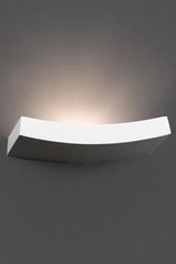 Eaco 3 long curved white plaster wall light. Faro. Eaco 3 long curved white plaster wall light. Faro.