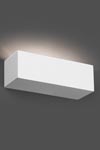Eaco 1 rectangular white plaster wall light. Faro. 