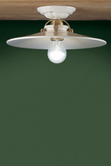 Asti white ceramic flared ceiling light 31cm. Ferroluce Classic. Asti white ceramic flared ceiling light 31cm. Ferroluce Classic.