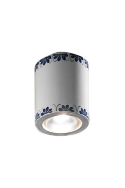 Trieste cylindrical ceramic ceiling light 12cm. Ferroluce Classic. 