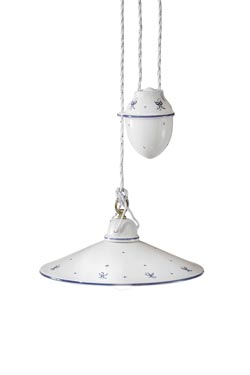 Asti ceramic pendant up and down 35cm. Ferroluce Classic. 