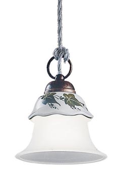 Ferrara pendant with ivy leaves. Ferroluce Classic. 