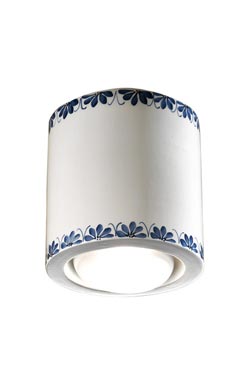 Trieste cylindrical ceramic ceiling light 12cm. Ferroluce Classic. 