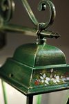 Green outdoor lantern  sconce Gorizia. Ferroluce Classic. 