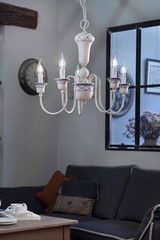 San Remo 5-light ceramic chandelier. Ferroluce Classic. 