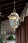 Gorizia outdoor lantern white pendant. Ferroluce Classic. 