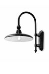 Campobasso retro black outdoor wall lamp . Ferroluce Classic. 