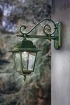 Green outdoor lantern  sconce Gorizia. Ferroluce Classic. 