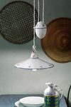 Asti ceramic pendant up and down 35cm. Ferroluce Classic. 
