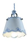 Ravenna small ceramic embroidery pendant. Ferroluce Classic. 