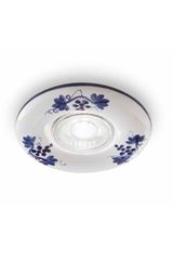 Pescara blue round recessed spotlight in ceramic. Ferroluce Classic. Pescara blue round recessed spotlight in ceramic. Ferroluce Classic.