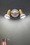 Savona small 2-light spotlight in brass and ceramic. Ferroluce Classic. 