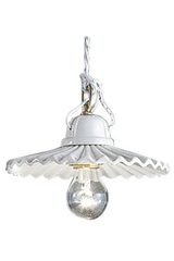 Suspension plissée blanche 23cm L Suspension plissée blanche 23cm L