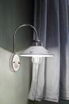 Asti retro ceramic wall lamp on U-shaped arm. Ferroluce Classic. 